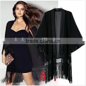 Sexy Lady Tassels Cardigan Kimono thumbnail-1