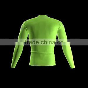 Polyester Spandex Long Sleeves Space Monkeys Compression Shirt/Rash Guard With Club Logo Player Name and Numbers at Sleeves thumbnail-2