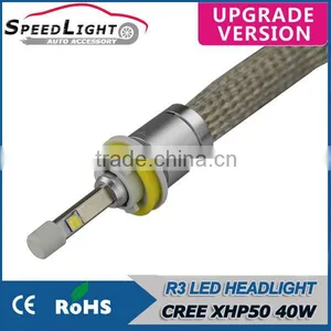 Available Sample Order Fanless System CRE.E XHP50 LEDs 40W 4800LM H1 H3 H4 H7 H8 H11 9005 9006 LED Headlights For Trucks thumbnail-1