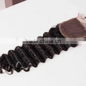 Express Brazilian Human Hair Cheap 3 Part Silk Base Bangs Lace Front Closure thumbnail-4