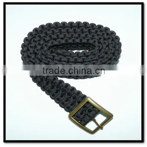 35mm Wide Black Braided Nylon Belt With Square Buckle thumbnail-5