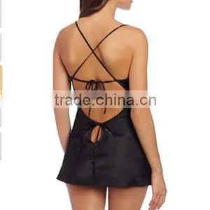 Women's Plus-Size Silk Chemise With Robe thumbnail-5