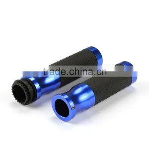 Soto Racing - 22mm Universal Motorcycle CNC Handle Bar / Handlebar Grips Leather and Aluminum Material thumbnail-2