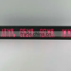 Led Time Zone World Clock 5 Cities thumbnail-3