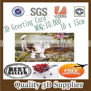 Guangzhou Lifeng 2014 New Design Laser Cutting 3d Greeting Card With Birthday Cake thumbnail-1