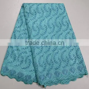 2015 New Swiss Voile Lace for Woman Heavy Embroidery Design Fashion Lace for Evening Dress thumbnail-5