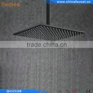 16 Inch 40cm Square Black Bathroom Rain Shower Head thumbnail-1