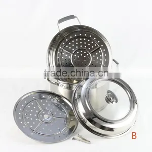 American Style Whole Multi-ply Stainless Cookware - Steamer Pot Series Stock Pot Steamer Pasta Cooker thumbnail-6