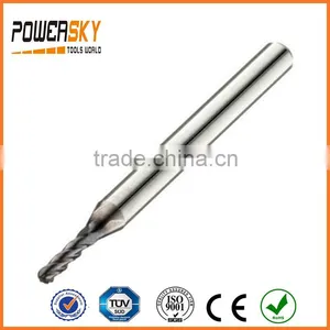 Professional 4-Flute TiAlN Finish HSS Ball Nose End Mill Cutter thumbnail-1