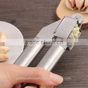 Stainless Steel Garlic Press Hand Presser, Garlic Peelers Crusher Mincer Kitchen Tool thumbnail-1
