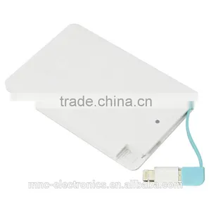 Promotional Gift 2500mah Portable Mini Slim Credit Card Size Customized Full Color Logo Printing Powerbank Charger Supplier's Choice thumbnail-5