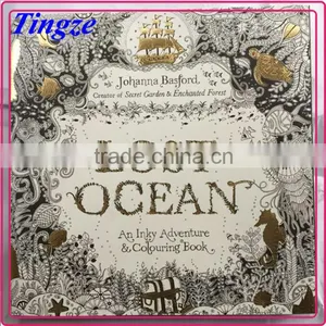 2015 Wholesale New Arrive Hand-painted Secret Garden Series Lost Ocean Adult Coloring Books thumbnail-1