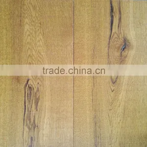 Antique Saw Mark White Oak Wood Parquet Flooring thumbnail-1