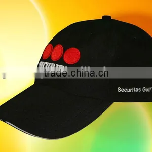 Red Embroidery Logo Golf Cap Custom thumbnail-1