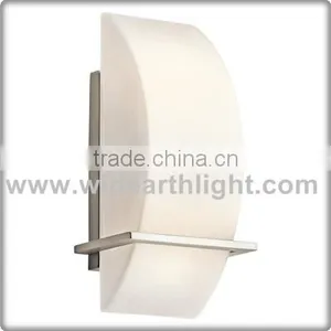 UL CUL Listed Sleek Brushed Nickel Finish Bath Wall Light Sconce With Glass Shade W40316 thumbnail-1