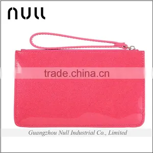 Hot Selling Candy Colorful Patent Leather Outside Pocket Zipper PU Wallet for Girl thumbnail-3