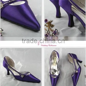 Grape Elegant and Mysterious Beaded WS-024 Bridal Wedding Shose thumbnail-1