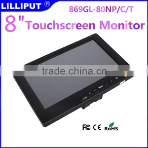 12V DC Voltage 8" TFT LCD Touchscreen VGA Monitor thumbnail-1