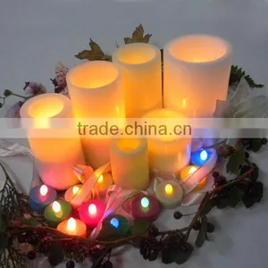 Multisize Battery Operated Plastic Flameless Ivory Glitter Led Candles thumbnail-1