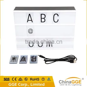 Acrylic ABS Led Material and Square Shape Cinematic Massage Light Box Letters thumbnail-3