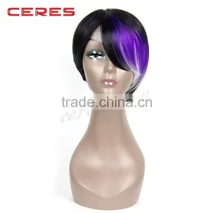 Ombre Shoulder Length Bob Women Wig, Toyokalon Synthetic Front Lace Wig, Fashion Women Curly Wig thumbnail-2