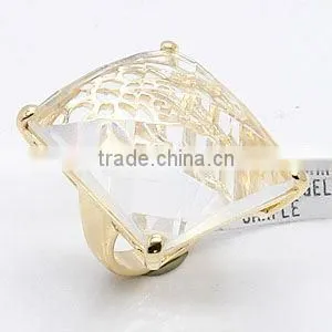 925 Silver Big Single Stone Ring thumbnail-1
