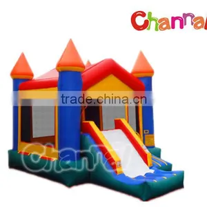 Kids V-Roof Front Inflatable Slide Castle Combo thumbnail-1