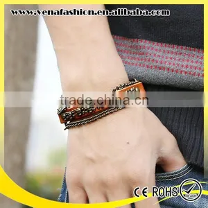 Chain Design Making Leather Charm Bracelet, Thin Leather Bracelets thumbnail-2