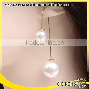 Manufacturer Double Pearl Latest Design of Pearl Earring Quality Choice thumbnail-1
