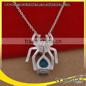 Necklace Silver Spider Pattern Big Pure Silver Chain Necklace thumbnail-3