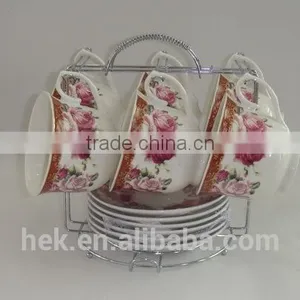 Flower Colored Tea Cup and Saucer Sets thumbnail-6
