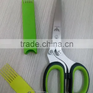 Asiakey New Gourmet Herb Scissors Multipurpose Shears With 5 Stainless Steel Blades thumbnail-2