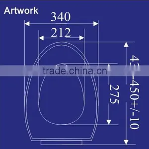 1027 Elongated Molded PP Toilet Seat With Easy Clean and Change Hinges thumbnail-6