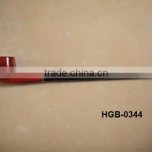 HGB-0344 12" Long Wooden Smoking Pipe thumbnail-1