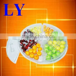 PS Tray With Insert Round Plastic Serving Ice Chilled Condiment thumbnail-1