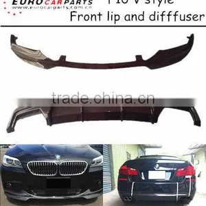 High Quality Carbon Fiber F10 V Style Front Lip Spoiler and Diffuser for F10 thumbnail-1