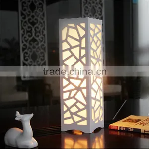 Cut Out Wood Led Night Light , Carved Wooden Cordless Led Table Lamps thumbnail-4