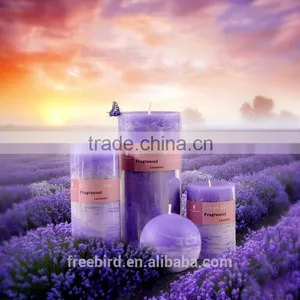 Lavender Scented Pillar Candle for Sale thumbnail-1