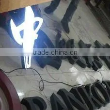 LED Channel Letter Sign-Surface Illuminated, the Color of the Acrylic is Black Daytime White at Night thumbnail-1