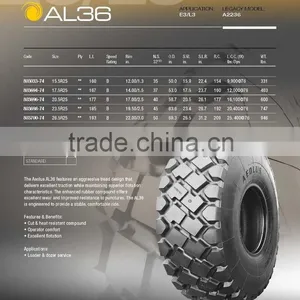 Wheel Loader OTR Tyres Tires 17.5R25 20.5R25 23.5R25 26.5R25 29.5R25 Aeolus Tyres China Pattern E3, L3, AL36 thumbnail-3