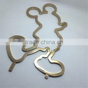 Mickey Mouse Logo in Gold Plating , Factory Direct Die Casting Mickey Design Metal Logo Cartoon Sign thumbnail-1