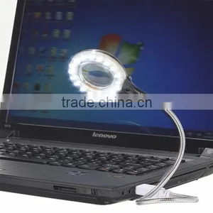 Flexible 18 LED USB Light With Magnifer / Lamp Magnifer For Laptop / Usb Led Light Flashing thumbnail-5