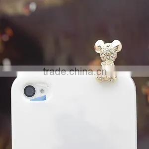 Rhinestone Dust Plug Luxurious Crown Earphone Dust,promotion Gift A46 thumbnail-1