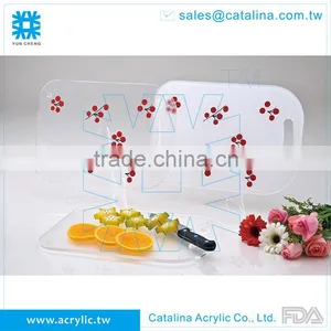 Hot Sale Gold Acrylic Embedded Fabric Kitchen Food Fruit Chopping Board thumbnail-4