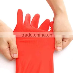 Korean Laundry Daily Cleaning Household Latex Gloves and Cashmere Waterproof Protective Kitchen Bathroom Laundry Rubber Gloves thumbnail-5