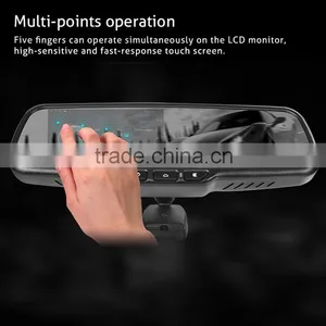 5.0 Inch Touch Screen Multifunctional Rear View Mirror Quad Core CPU Android 4.42system With OEM Bracket thumbnail-2