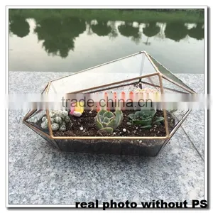 Top Sales! House, Ball, Octagonal Shape (many Shapes) Hanging Vintage Hand Painted Miniature Geometric Clear Flower Vase Glass thumbnail-3