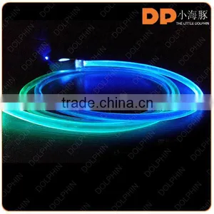 New Premium Color Changing 2.0 Gold Plated Sync Data Cable Glowing LED Charger Charging Cable for Android thumbnail-1