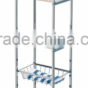 6 Tier Metal Rack With Wheels Mesh Cabinet Bathroom Furniture thumbnail-1