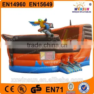 Hot Selling Giant Outdoor Toys Inflatable Bouncer Inflatable Pirate Ship Bouncer 0.55mm PVC thumbnail-1